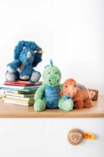 Steiff 087806 Soft Cuddly Friends Dixi triceratops, pe,28 cm, Aegean Blue - Image 3