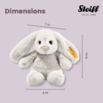 Steiff Soft Cuddly Friends Hoppie Rabbit, Light Grey, 18, 80463, Rainy Day - Image 2