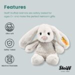 Steiff Soft Cuddly Friends Hoppie Rabbit, Light Grey, 18, 80463, Rainy Day - Image 3