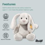 Steiff Soft Cuddly Friends Hoppie Rabbit, Light Grey, 28 cm, 80470, Rainy Day - Image 3