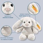 Steiff Soft Cuddly Friends Hoppie Rabbit, Light Grey, 18, 80463, Rainy Day - Image 4