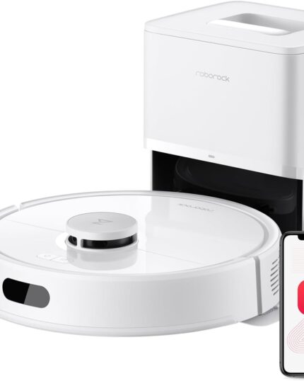 roborock Q7 L5+ Robot Vacuum Cleaner with Mop, 8000Pa Strong Suction, Up to 7 Weeks of Hands Free Cleaning, Dual Anti-Tangle System for Pet Hair&Carpet, PreciSense LiDAR Navigation, APP Control, White