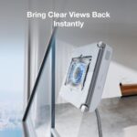 ECOVACS WINBOT MINI Window Cleaning Robot - Compact Design, Dual Nozzles with Ultrasonic Spray, 9-stage Protection System, Intelligent Path Planning, 3 Cleaning Modes, Anti-Slipping System - Grey