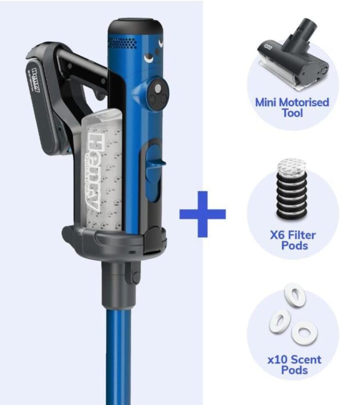 Henry Quick Pet, Pet Cordless stick Vacuum, Blue 300W