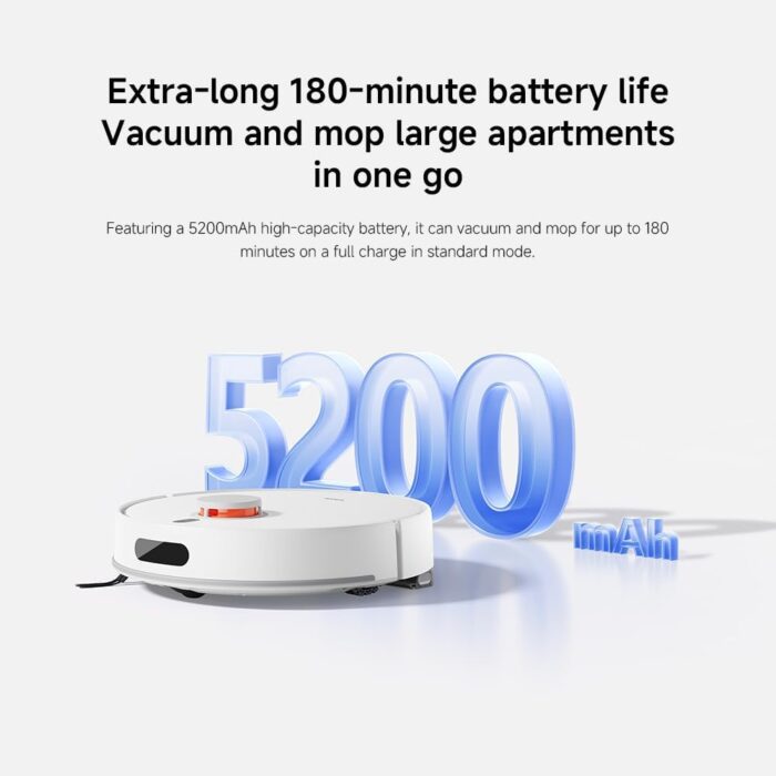 XIAOMI H40 Self-Emptying Robot Vacuum with Mop, Up to 90 Days Freedom from Maintenance, Powerful 10000Pa Suction, LDS Navigation,Anti-Tangle System, App and Voice Control