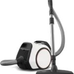 Miele Boost CX1 Parquet – Performance, Compact and Handy Vacuum Cleaner with Vortex Technology and HEPA Filter, Parquet Brush, White & Rose Gold with Tinted Collector