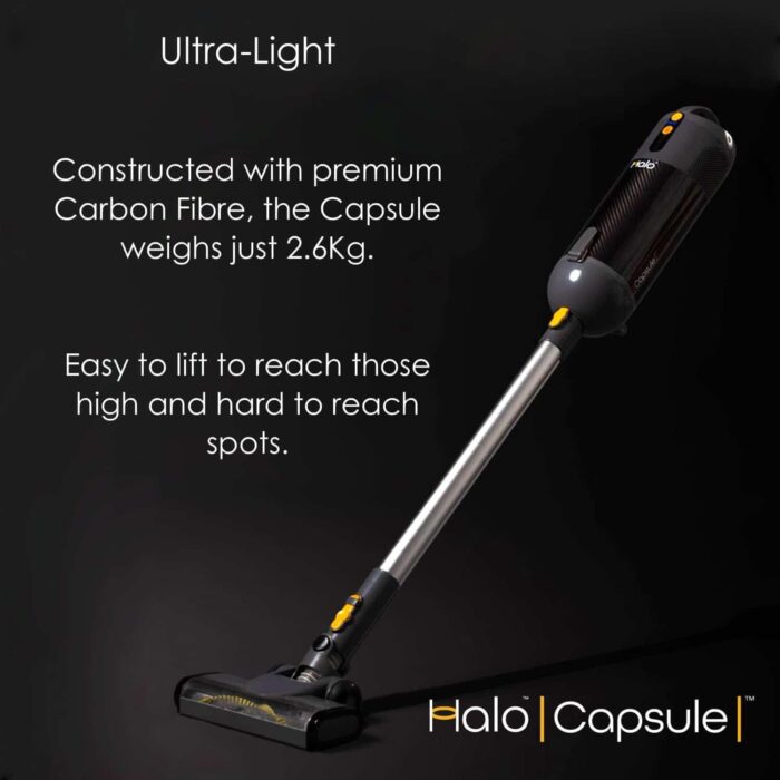 Halo Capsule Cordless Vacuum Cleaner | Converts to a Handheld Vacuum Cleaner | Best Buy Which? 2025 & Good Housekeeping 2025 | 6 Bags & Wall Dock | 60 Min Run & Lightweight | Carpets & Hard Floors