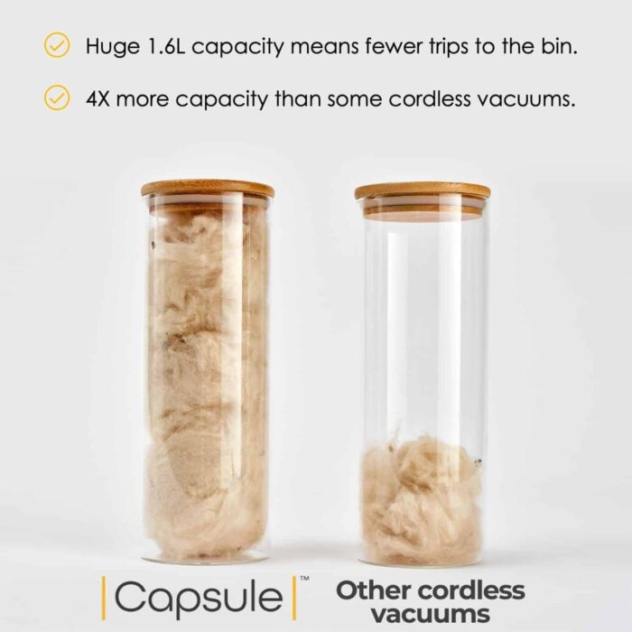 Halo Capsule Cordless Vacuum Cleaner | Converts to a Handheld Vacuum Cleaner | Best Buy Which? 2025 & Good Housekeeping 2025 | 6 Bags & Wall Dock | 60 Min Run & Lightweight | Carpets & Hard Floors