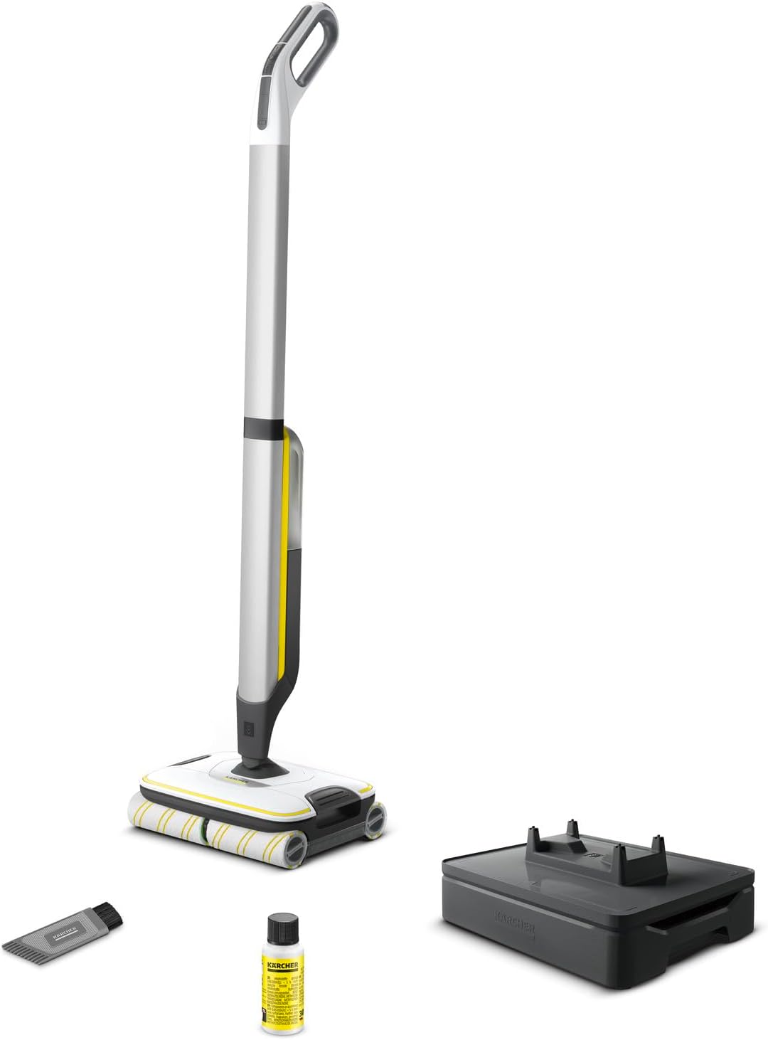 51ejG6n4OdL._AC_SL1500 Kärcher Floor Cleaner FC 7 Cordless, Floor Cleaner with 4 Microfibre Rollers, Battery Runtime: approx. 45 min, Area Performance per Battery Charge: approx. 175 m², White