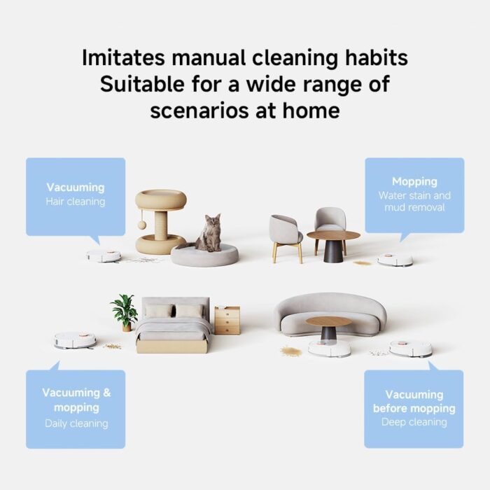 XIAOMI H40 Self-Emptying Robot Vacuum with Mop, Up to 90 Days Freedom from Maintenance, Powerful 10000Pa Suction, LDS Navigation,Anti-Tangle System, App and Voice Control
