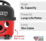 Henry HVR 160-11 Bagged Cylinder Vacuum, 620 W, 6 Litres, Red and Black