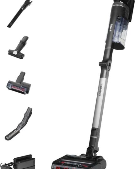 Shark Stratos Cordless Stick Vacuum Cleaner Pet Pro with Anti Hair Wrap Plus, 120 Mins Run-Time (2 Batteries), Clean Sense IQ & Anti-Odour, Pet, Crevice & Multi-Surface Tools, Charcoal/Silver IZ420UKT