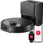 roborock Q10 S5+ Robot Vacuum, Self-Emptying, 10000Pa Suction, Up to 7 Weeks of Hands Free Cleaning, Dual Anti-Tangle Design, VibraRise 2.0&Auto Lifting Mopping System, Obstacle Avoidance (Black)