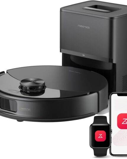 roborock Q10 S5+ Robot Vacuum, Self-Emptying, 10000Pa Suction, Up to 7 Weeks of Hands Free Cleaning, Dual Anti-Tangle Design, VibraRise 2.0&Auto Lifting Mopping System, Obstacle Avoidance (Black)