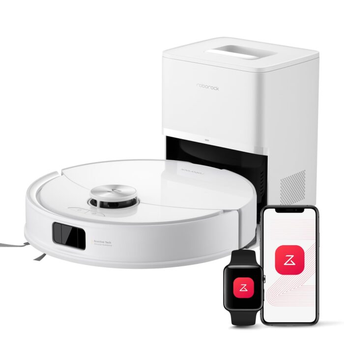 roborock Q10 S5+ Robot Vacuum, Self-Emptying, 10000Pa Suction, Up to 7 Weeks of Hands Free Cleaning, Dual Anti-Tangle Design, VibraRise 2.0&Auto Lifting Mopping System, Obstacle Avoidance (Black)