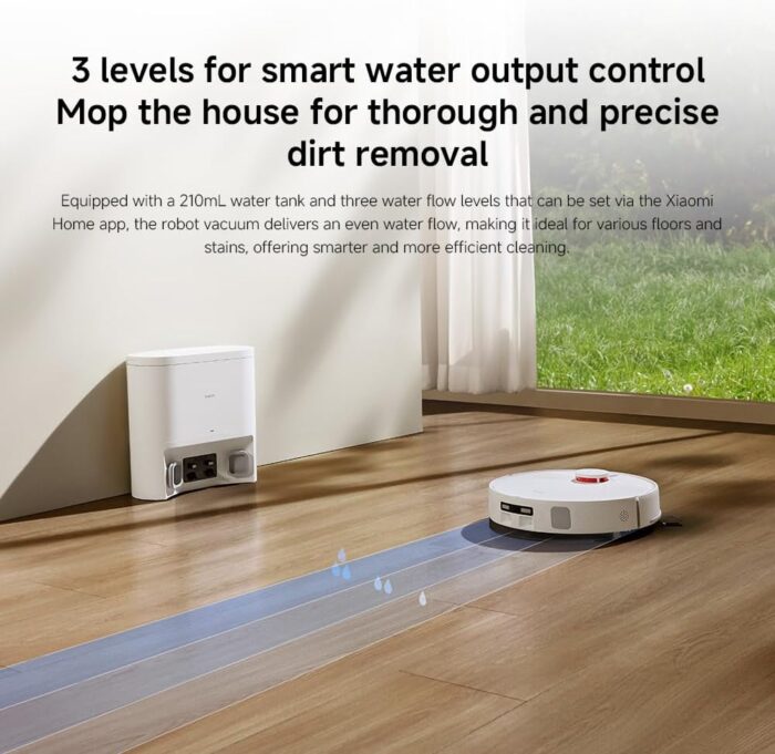 XIAOMI H40 Self-Emptying Robot Vacuum with Mop, Up to 90 Days Freedom from Maintenance, Powerful 10000Pa Suction, LDS Navigation,Anti-Tangle System, App and Voice Control
