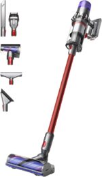 Dyson V11 Extra Cordless Stick Vacuum Cleaner, 158 AW, 60min, Hair de-tangling (Nickel/Red)