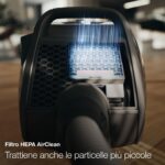 Miele Boost CX1 Parquet – Performance, Compact and Handy Vacuum Cleaner with Vortex Technology and HEPA Filter, Parquet Brush, White & Rose Gold with Tinted Collector