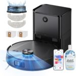 Ultenic T20 Pro Self Emptying Robot Vacuum Cleaner with Mop 8000Pa, 180 Mins Runtime, LiDAR Navigation, Up to 10 Weeks of Hands Free Cleaning Robot Vacuum for Pet Hair, Carpet, All Floors