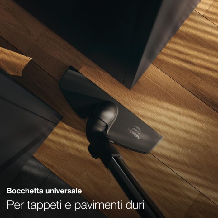 Miele Boost CX1 Parquet – Performance, Compact and Handy Vacuum Cleaner with Vortex Technology and HEPA Filter, Parquet Brush, White & Rose Gold with Tinted Collector