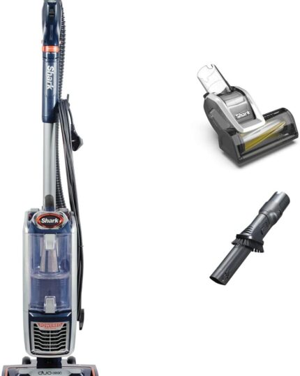 Shark Corded Upright Vacuum Cleaner,0.83L with Anti Hair Wrap Technology & DuoClean, Pet Model, Powered Lift-Away, LED Headlights, Anti-Allergen, 8m Cord, 750W, 3 Attachments, Navy/Orange, NZ801UKT