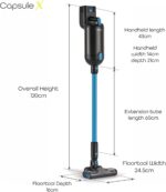 Halo Capsule X Pets Cordless Vacuum Cleaner | Best Buy Which? 2025 & Good Housekeeping 2025| Mini Power Brush, Hard Floor Roller, 10 Bags & Wall Dock | 60 Mins Run | 2.0 Litre Capacity & HEPA Filter