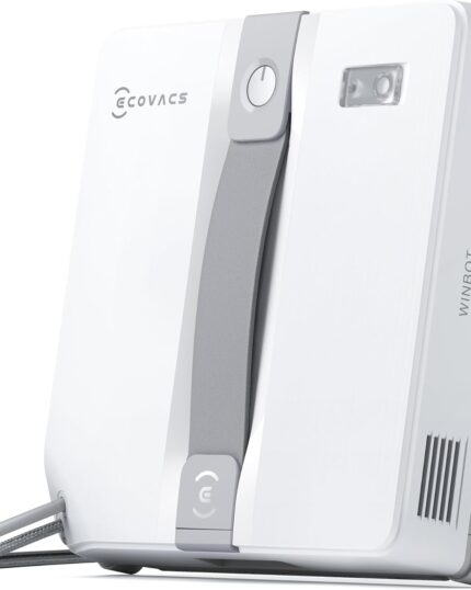 ECOVACS WINBOT MINI Window Cleaning Robot - Compact Design, Dual Nozzles with Ultrasonic Spray, 9-stage Protection System, Intelligent Path Planning, 3 Cleaning Modes, Anti-Slipping System - Grey