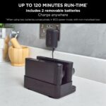 Shark Stratos Cordless Stick Vacuum Cleaner Pet Pro with Anti Hair Wrap Plus, 120 Mins Run-Time (2 Batteries), Clean Sense IQ & Anti-Odour, Pet, Crevice & Multi-Surface Tools, Charcoal/Silver IZ420UKT