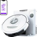 Shark PowerDetect Robot Vacuum with 60-Day Self-emptying Base - For Carpets, Hard Floors and Pet Hair - 3D LiDAR Navigation - Wi-Fi / App - Odour Cartridge and 2 Brushes Incl. - White