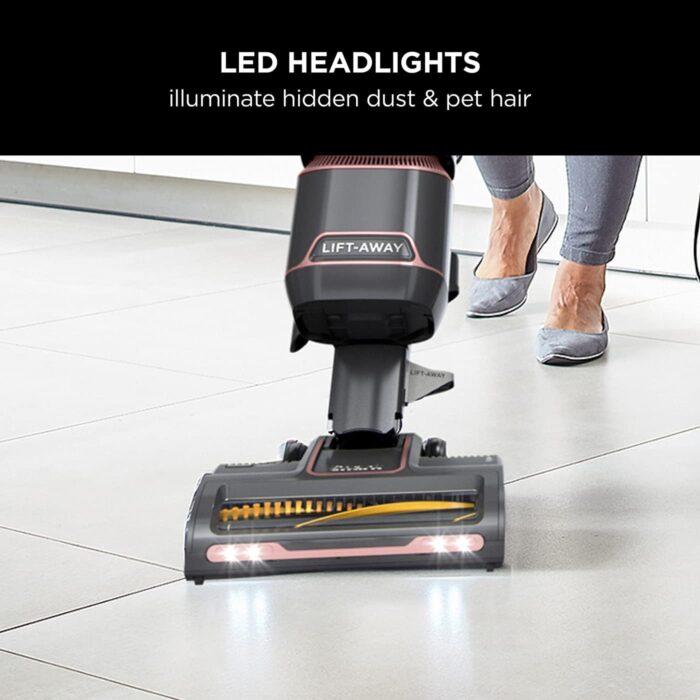 Shark Corded Upright Vacuum Cleaner 1.1L with Anti Hair Wrap Technology, Pet Model, LED Headlights, Lift-Away, Anti-Allergen, 8m Cord, 750W, 3 Attachments inc Pet Tool, Rose Gold, NZ690UKT