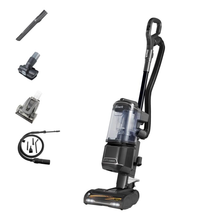Shark Corded Upright Vacuum Cleaner 1.1L with Anti Hair Wrap Technology, Pet Model, LED Headlights, Lift-Away, Anti-Allergen, 8m Cord, 750W, 3 Attachments inc Pet Tool, Rose Gold, NZ690UKT