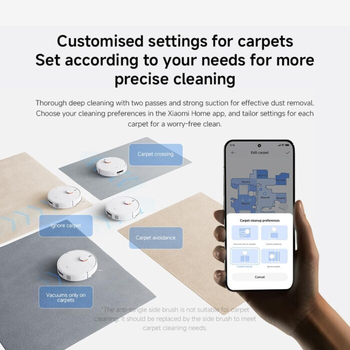 XIAOMI H40 Self-Emptying Robot Vacuum with Mop, Up to 90 Days Freedom from Maintenance, Powerful 10000Pa Suction, LDS Navigation,Anti-Tangle System, App and Voice Control