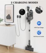 Cordless Vacuum Cleaner Stick Vacuums - Powerful Lightweight Electric Brooms Upright Handheld Wireless Bagless Battery Rechargeable Cleaners Anti Hair Wrap for Pet Stair Carpet Car Home