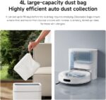 XIAOMI H40 Self-Emptying Robot Vacuum with Mop, Up to 90 Days Freedom from Maintenance, Powerful 10000Pa Suction, LDS Navigation,Anti-Tangle System, App and Voice Control