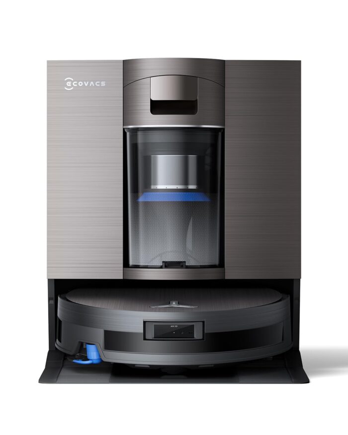 ECOVACS DEEBOT T50 PRO OMNI Robot Vacuum,Extend Side Brush and Mop, 15,000Pa, AIVI 3D 3.0, Auto Cleaning Solution Adding, 75℃ Hot Water Mop Washing, Hot Air-Drying, Ultra-thin 81mm, White