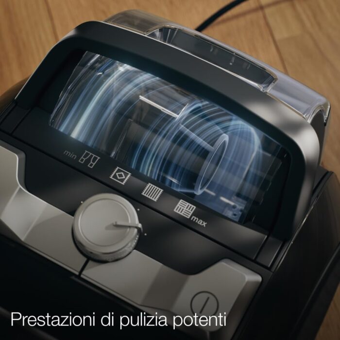 Miele Boost CX1 Parquet – Performance, Compact and Handy Vacuum Cleaner with Vortex Technology and HEPA Filter, Parquet Brush, White & Rose Gold with Tinted Collector