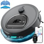 Lefant M3 Robot Vacuum Cleaner with Mop, Self-Emptying All-in-One Station, 12,000Pa Suction, dToF Laser Navigation, Dual-Spin Mops, 45°C Hot Water Auto-Wash & Air-Dry, Works on WiFi 2.4G & 5G