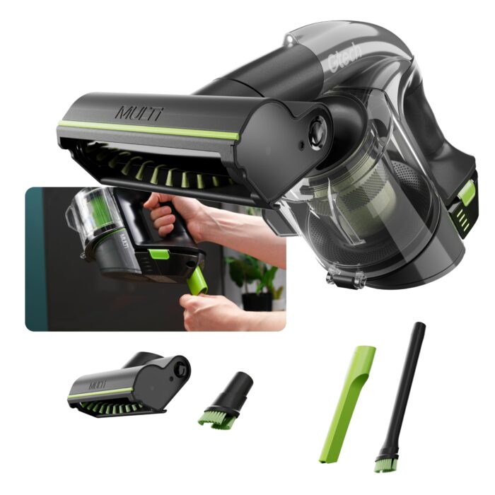 Gtech Multi Platinum | Cordless Lightweight Handheld Vacuum Cleaner | Reinforced with Aluminium | Rechargeable 22V 3350mAh Lithium Battery | Powered Brush Bar | 30 Mins Runtime