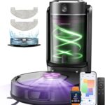 Vexilar W15 Robot Vacuum and Mop with Multi-Cyclone Bagless Self Emptying Docking Station, 10000Pa Suction, LiDAR Navigation, 5 Maps, 180Min Runtime, Robotic Vacuum for Pet Hair, Carpet and Hard Floor