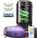 Vexilar W15 Robot Vacuum and Mop with Multi-Cyclone Bagless Self Emptying Docking Station, 10000Pa Suction, LiDAR Navigation, 5 Maps, 180Min Runtime, Robotic Vacuum for Pet Hair, Carpet and Hard Floor