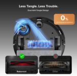 roborock Q10 S5+ Robot Vacuum, Self-Emptying, 10000Pa Suction, Up to 7 Weeks of Hands Free Cleaning, Dual Anti-Tangle Design, VibraRise 2.0&Auto Lifting Mopping System, Obstacle Avoidance (Black)