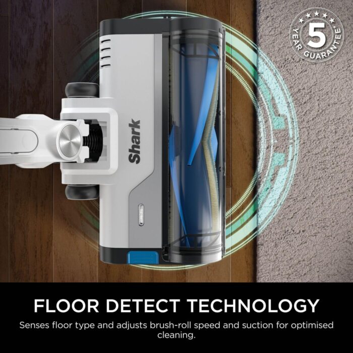 Shark PowerPro Cordless Stick Vacuum Cleaner, Lightweight, Floor Detect Technology, Anti-Hair Wrap Technology, Anti-Allergen Complete Seal, Flexible, Handheld mode, Navy Metallic, IZ380UK