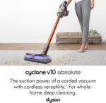 Dyson Cyclone V10 Absolute cordless vacuum cleaner, 150 AW, 60min runtime, Hair de-tangling (Nickel/Copper)