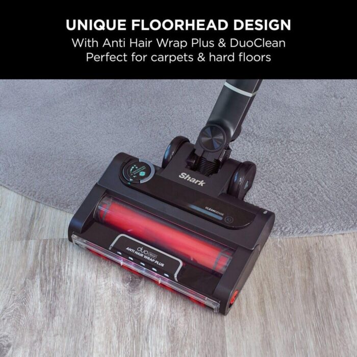 Shark Stratos Cordless Stick Vacuum Cleaner Pet Pro with Anti Hair Wrap Plus, 120 Mins Run-Time (2 Batteries), Clean Sense IQ & Anti-Odour, Pet, Crevice & Multi-Surface Tools, Charcoal/Silver IZ420UKT