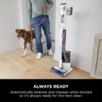 Shark Detect Clean & Empty Cordless Vacuum Cleaner with Auto-Empty System, Lightweight & Flexible Anti Hair Wrap Vacuum with Pet & Duster-Crevice Tools, 60 Mins Run-Time, Dock, Cloudy Blue IW4621UKT