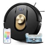 Vexilar Self-Emptying Robot Vacuum Cleaner with Mop, Laser Navigation, Up to 60 Days of Hands-Free Cleaning, 180 Mins Runtime, Strong 8000Pa Suction Robot Vacuum to Clean Floors, Carpets, and Pet Hair