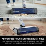 Shark Detect Clean & Empty Cordless Vacuum Cleaner with Auto-Empty System, Lightweight & Flexible Anti Hair Wrap Vacuum with Pet & Duster-Crevice Tools, 60 Mins Run-Time, Dock, Cloudy Blue IW4621UKT