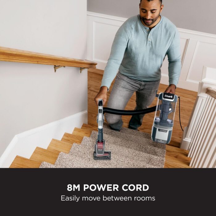 Shark Anti Hair Wrap Plus Upright Corded Pet Vacuum, 2.5L, Powered Lift-Away, Anti-Allergen Seal, Hard Floor & Carpet Mode, 750W, 8m Cord, Multi-Surface & Pet Hair Tools, Smoky Grey, NZ780UKT