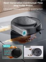 Lefant M5 Pro Robot Vacuum and Mop Cleaner, Auto All-In-One Station,18000Pa Suction, 75°C Self-Cleaning Roller Mop, dToF Laser Mapping & PSD 2.0 Obstacle Avoidance, Alexa/App, for Hard Floors Pet Hair