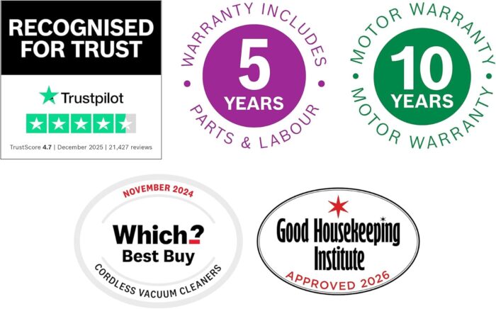 Bosch Unlimited 10 BCS1051GB Cordless Vacuum Cleaner with 100-Minute Runtime, Innovative MicroClean Technology, Including Sensor and TFT Display, Black